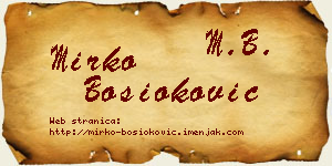 Mirko Bosioković vizit kartica